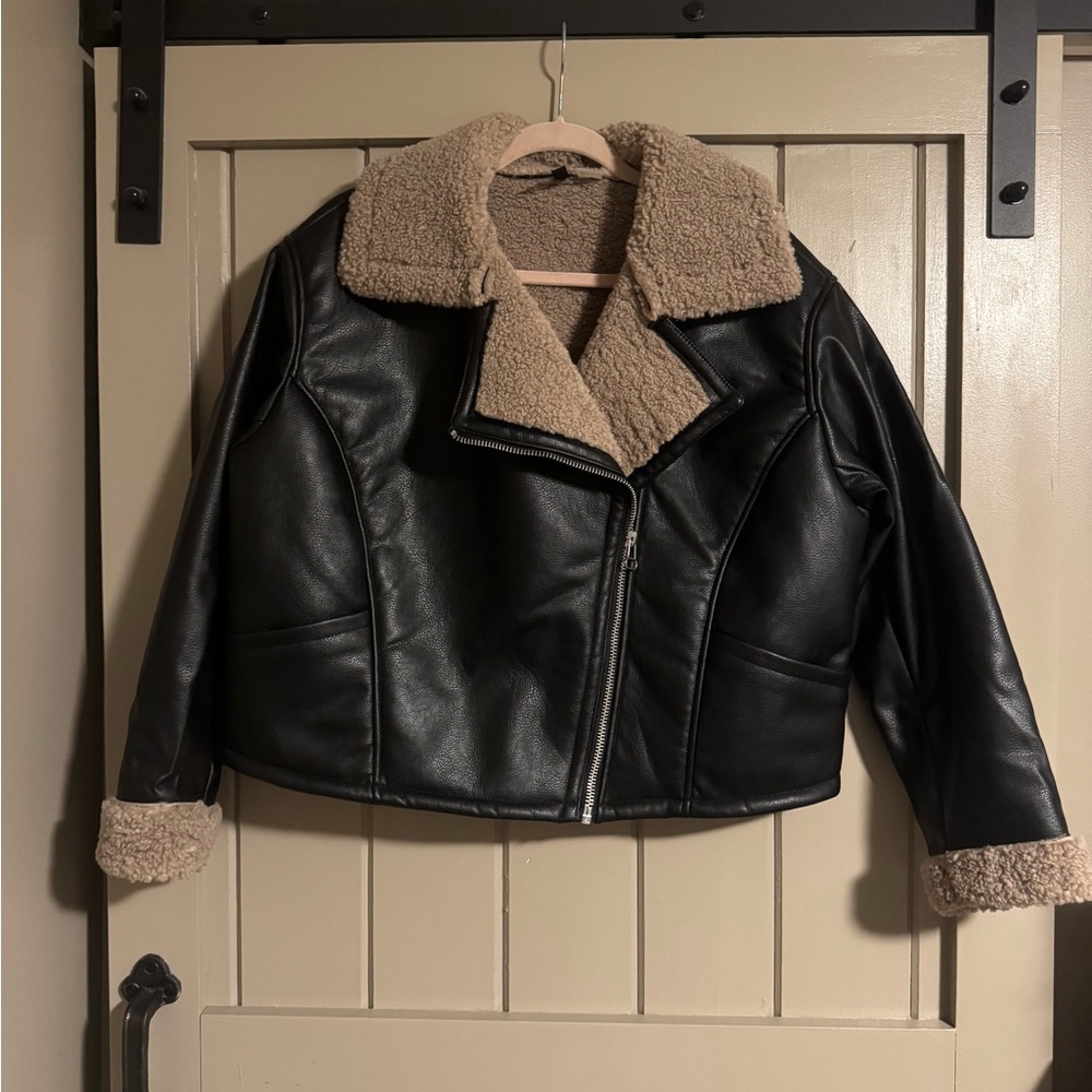 H&M Faux Leather and Shearling Jacket